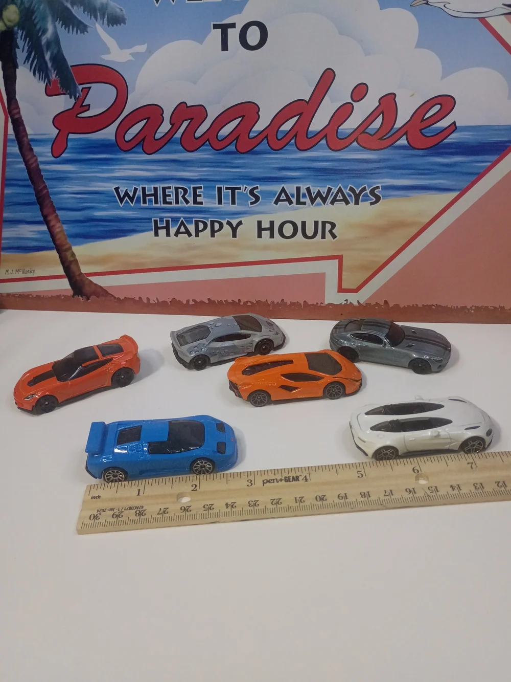 Lot Of 6 Hot Wheels Diecast Race Cars